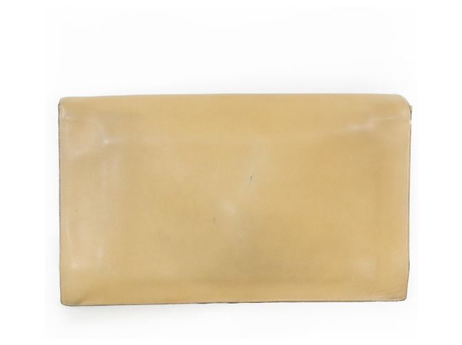 Pochette Christian Dior in pelle Beige - vista 2