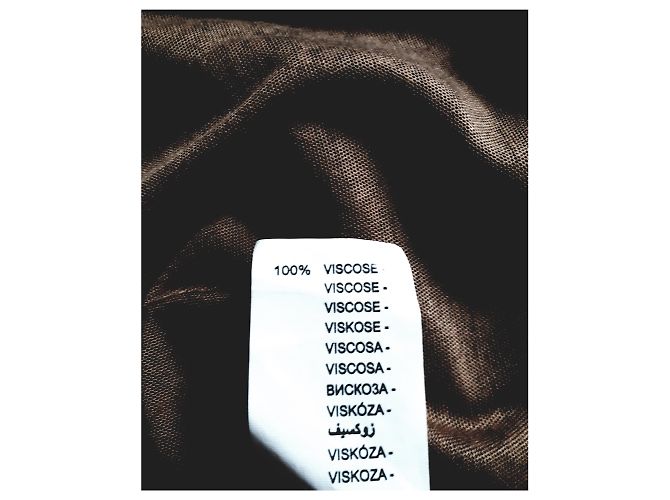 Falda Desigual Marrón Beige Blanco Viscosa Castaño - vista 3