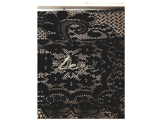 Falda Desigual Marrón Beige Blanco Viscosa Castaño - vista 5