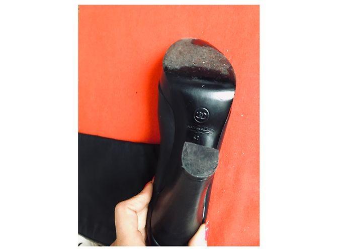 Botas altas Chanel de piel negra Negro - vista 12