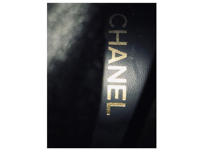Botas altas Chanel de piel negra Negro - vista 14