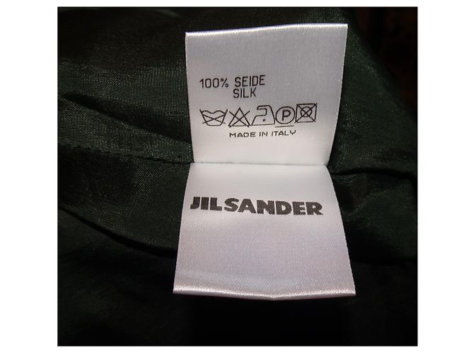FALDA DE SEDA RARE A-LINE DE JIL SANDER Verde oscuro - vista 5
