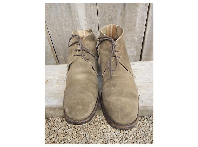 Autre Marque stivali chukka di Crockett & Jones p 40,5 Beige - vista 3