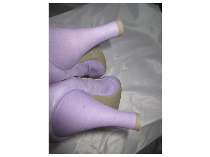 Décolleté Vic Matié in pelle lavanda - vista 5