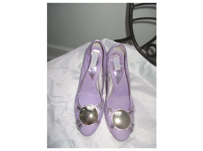 Décolleté Vic Matié in pelle lavanda - vista 6