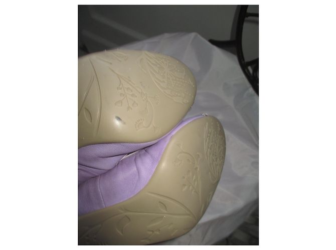 Décolleté Vic Matié in pelle lavanda - vista 7