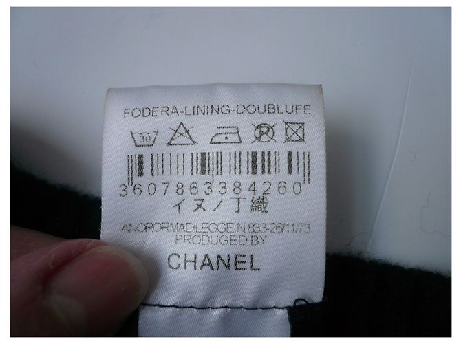 CHANEL Jersey largo de cachemir negro T40 Bon état - vista 7