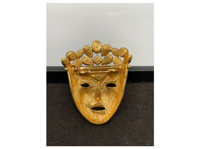 Goossens Goosens Strass Face mit Kronenbrosche Golden - Ansicht 2