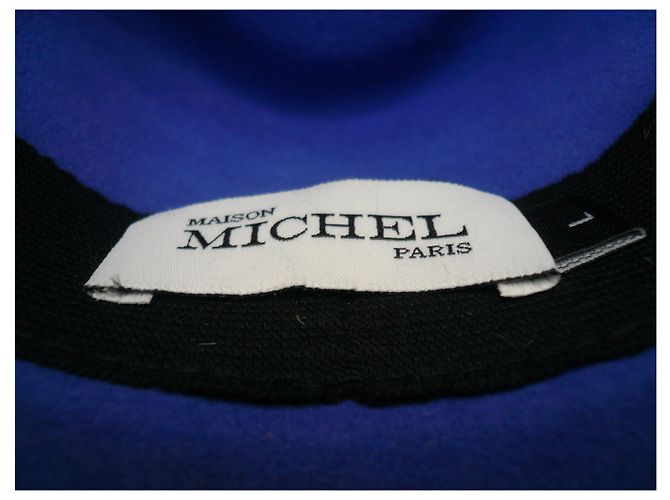 MAISON MICHEL Cappello in feltro Blu petrolio TL - vista 4