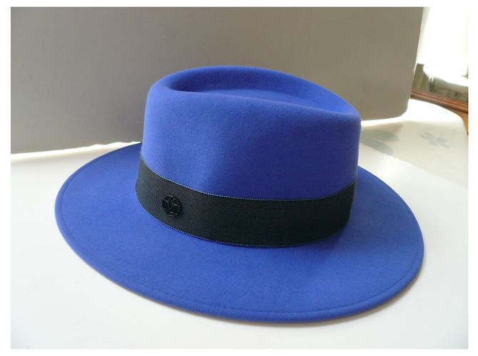 MAISON MICHEL Cappello in feltro Blu petrolio TL - vista 5