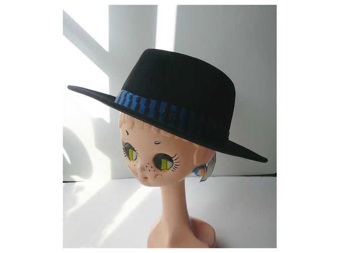 Cappello MAISON MICHEL Thadée nastro nero Nuovo - vista 2