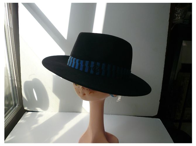Cappello MAISON MICHEL Thadée nastro nero Nuovo - vista 3