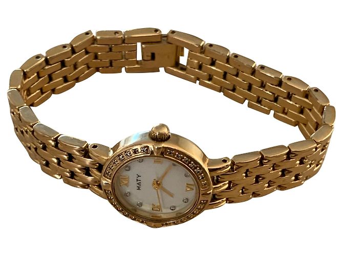 Autre Marque MATY Uhr mit Goldbeschichtung und Diamanten Golden - Ansicht 2