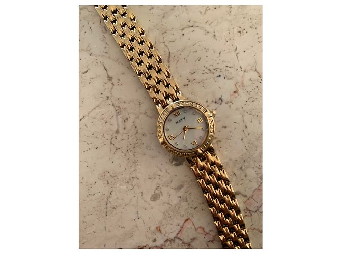 Autre Marque MATY Uhr mit Goldbeschichtung und Diamanten Golden - Ansicht 4