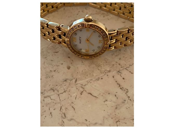 Autre Marque MATY Uhr mit Goldbeschichtung und Diamanten Golden - Ansicht 7