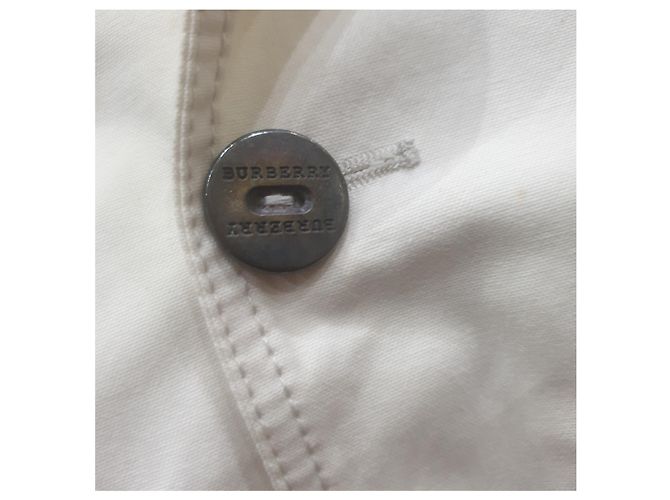 Abrigo gabardina Burberry Blanco roto - vista 10