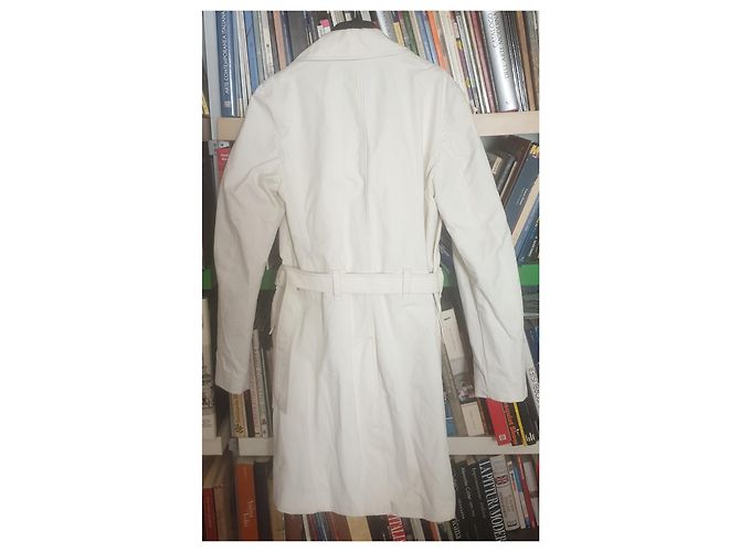 Abrigo gabardina Burberry Blanco roto - vista 12