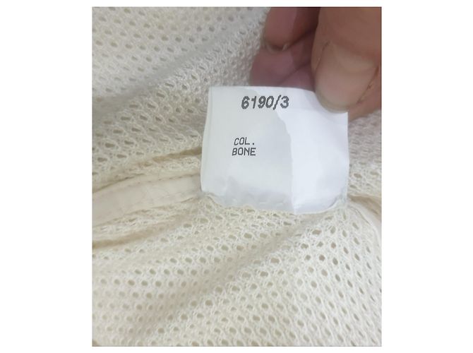 Abrigo gabardina Burberry Blanco roto - vista 3