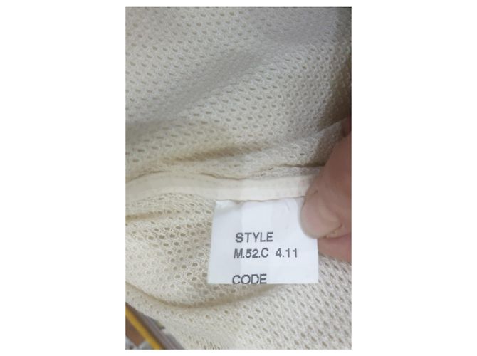 Abrigo gabardina Burberry Blanco roto - vista 4