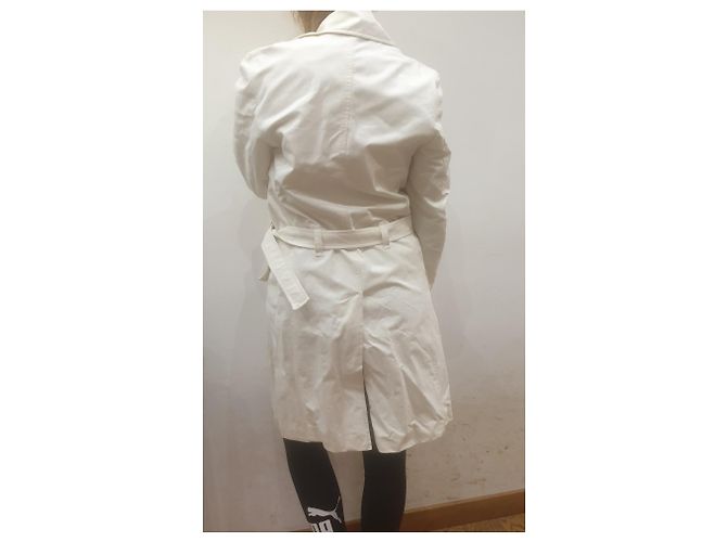 Abrigo gabardina Burberry Blanco roto - vista 5