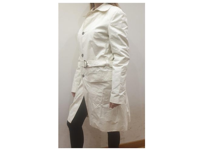 Abrigo gabardina Burberry Blanco roto - vista 6