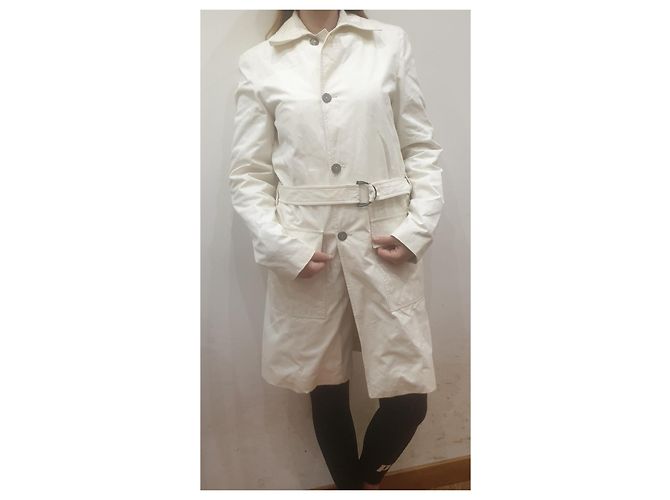 Abrigo gabardina Burberry Blanco roto - vista 7