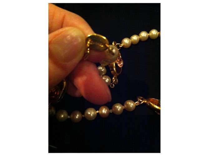 Cambon Collar largo Chanel en oro amarillo Gold hardware - vista 3
