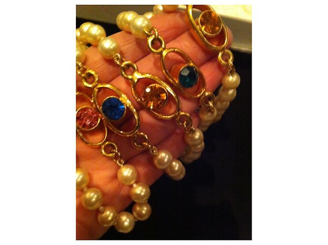 Cambon Collar largo Chanel en oro amarillo Gold hardware - vista 4