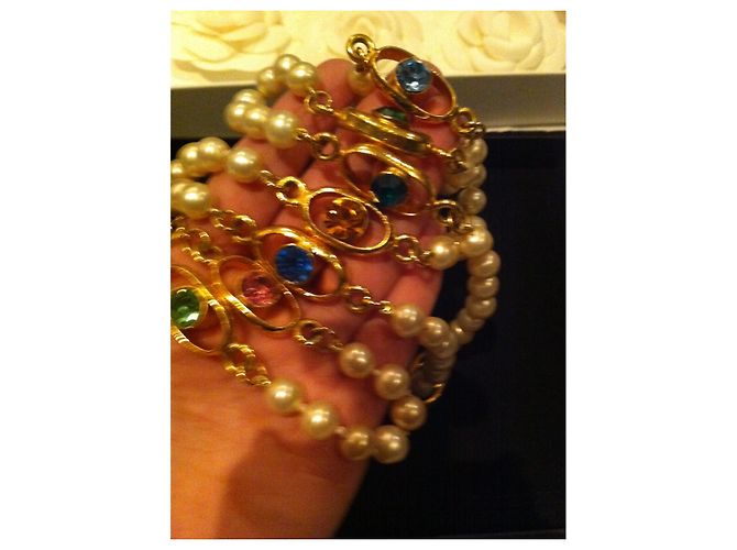 Cambon Collar largo Chanel en oro amarillo Gold hardware - vista 5