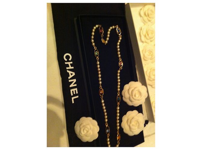 Cambon Collar largo Chanel en oro amarillo Gold hardware - vista 6