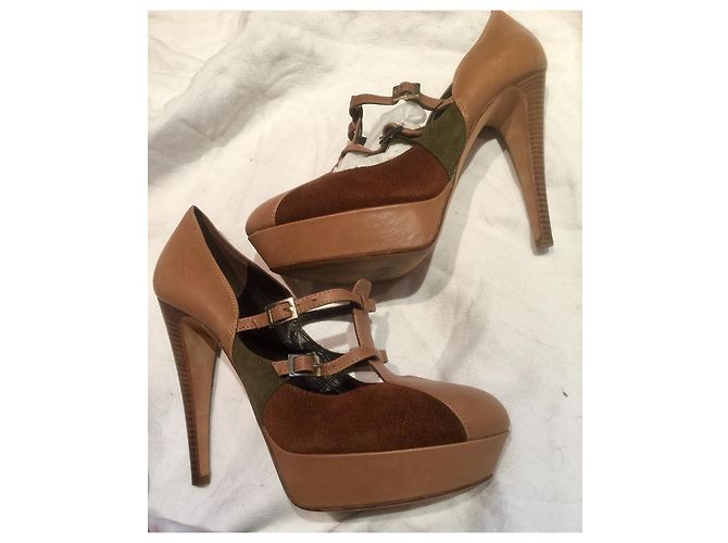 Philosophy Di Alberta Ferretti Käfigpumpen mit hohen Absätzen Braun Khaki Karamell - Ansicht 4