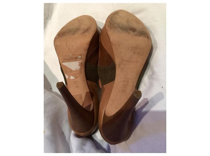 Philosophy Di Alberta Ferretti Käfigpumpen mit hohen Absätzen Braun Khaki Karamell - Ansicht 7