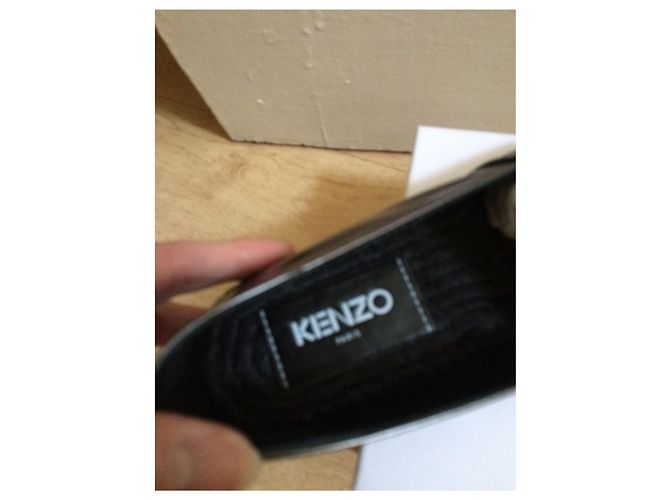 Kenzo Espadrilles Anthrazit Leder und Seil Größe 36 Anthrazitgrau - Ansicht 5