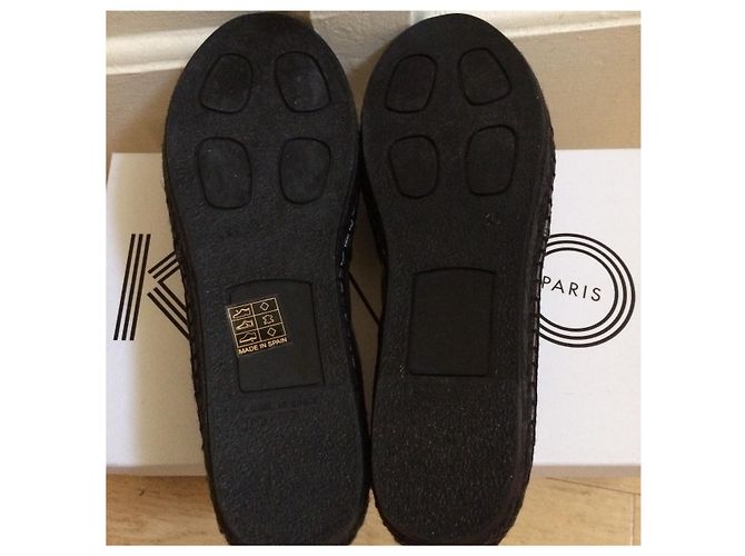 Kenzo Espadrilles Anthrazit Leder und Seil Größe 36 Anthrazitgrau - Ansicht 6