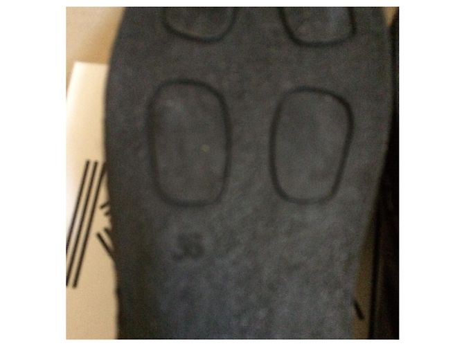 Kenzo Espadrilles Anthrazit Leder und Seil Größe 36 Anthrazitgrau - Ansicht 7