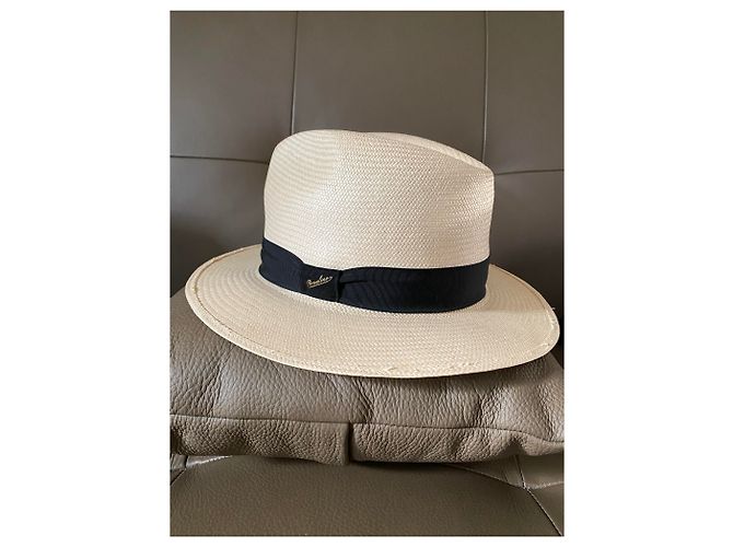 Cappello Borsalino Nero Bianco sporco - vista 3