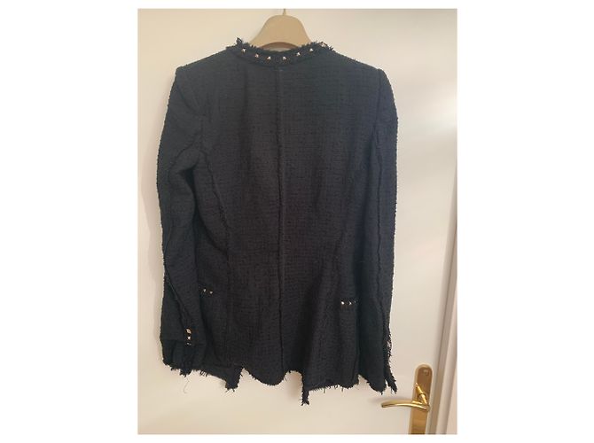 Black and gold zara tweed jacket - view 5
