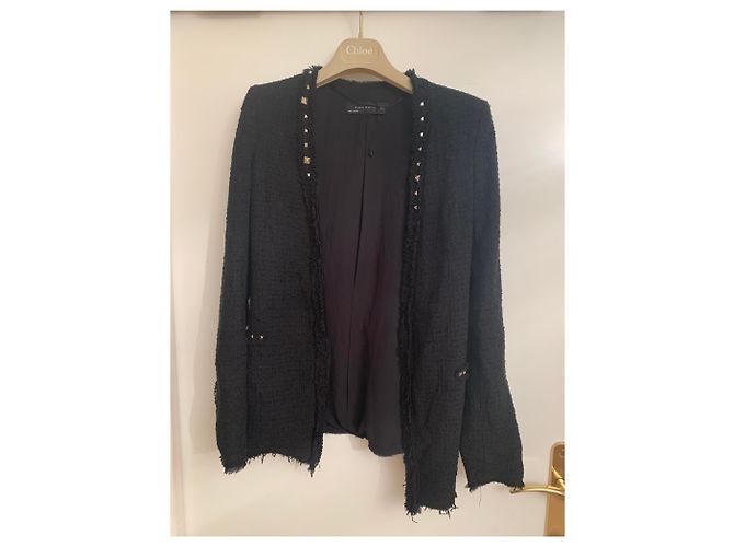 Black and gold zara tweed jacket - view 7