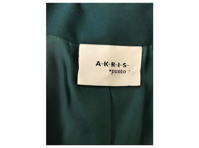 Chaqueta impermeable Akris Punto verde oscuro - vista 4