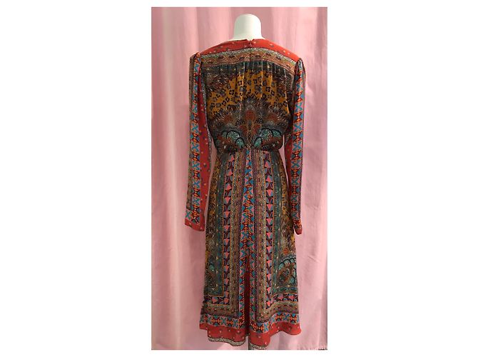 Etro langes Seidenkleid Paisley - Ansicht 2