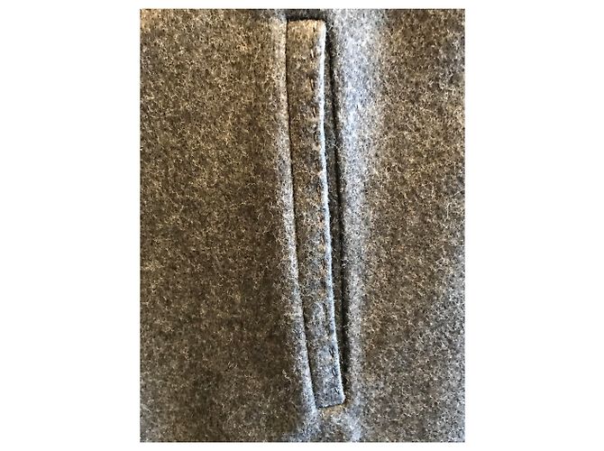 Autre Marque TORRAS Caban 100% collo in alpaca e visone Grigio antracite - vista 5
