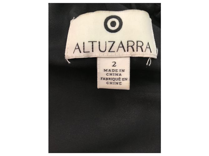 Abito Altuzarra nero con paillettes dorate e maniche lunghe trasparenti - vista 4