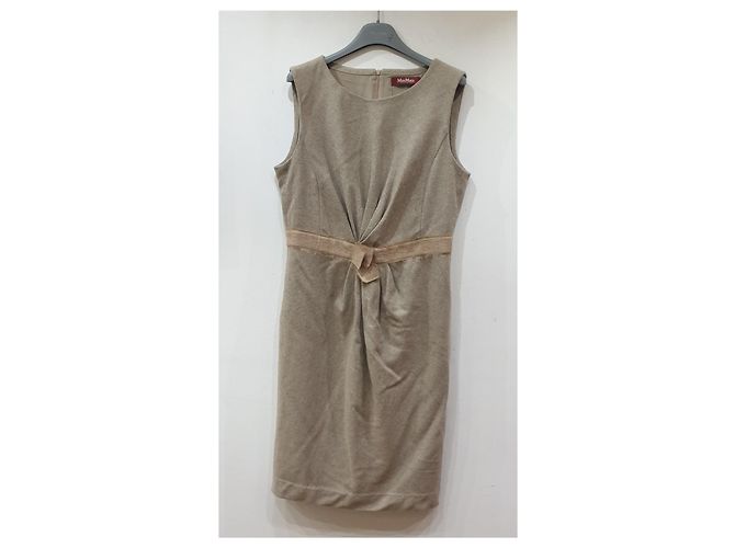 Max Mara Studio ärmelloses Midikleid beige - Ansicht 2
