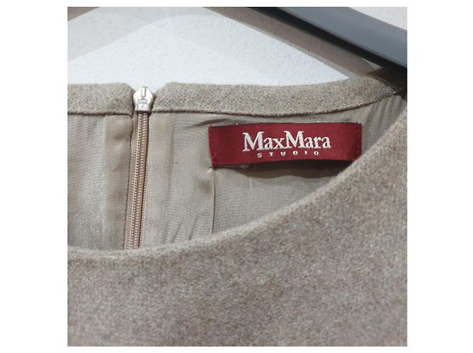 Max Mara Studio ärmelloses Midikleid beige - Ansicht 9