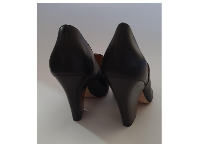 Saltos de couro Tory Burch pretos - vista 4
