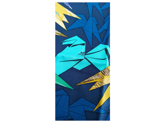 Hermès Seidenpfannen Blau - Ansicht 3
