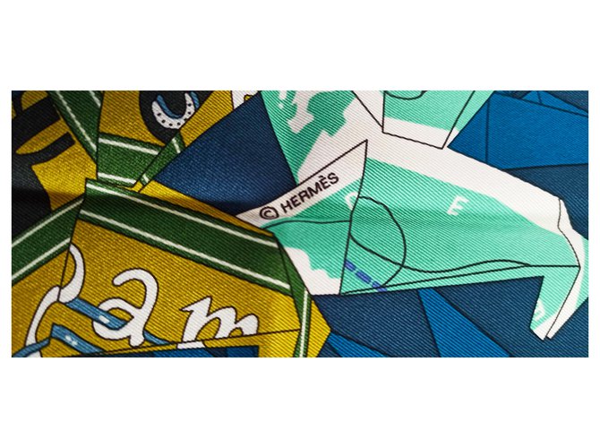Hermès Seidenpfannen Blau - Ansicht 4
