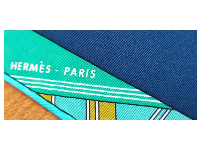 Hermès Seidenpfannen Blau - Ansicht 5