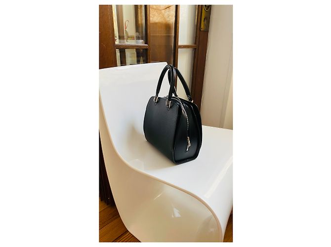 Borsa Louis Vuitton in pelle nera e metallo argento Nero - vista 5