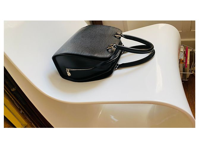 Borsa Louis Vuitton in pelle nera e metallo argento Nero - vista 7